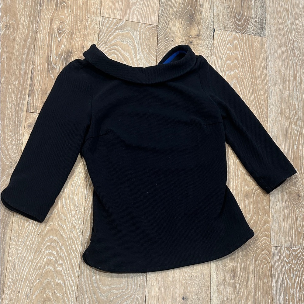 Boden Ribbed Black Top